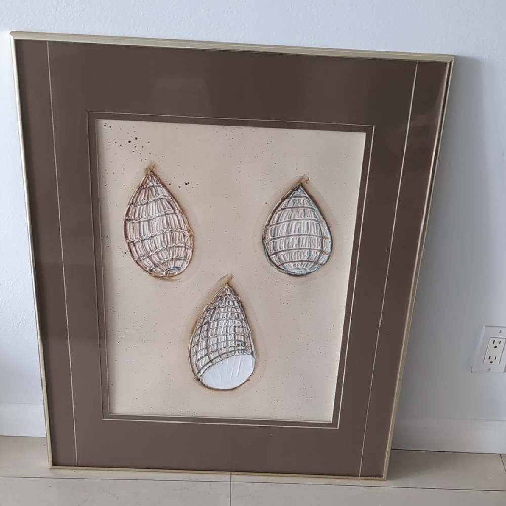 Elegant Brown and Cream Teardrop Wall Art